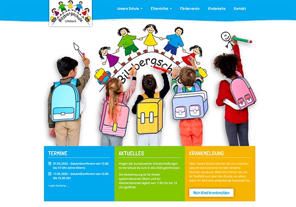 Webdesign Grundschule Bilzbergschule