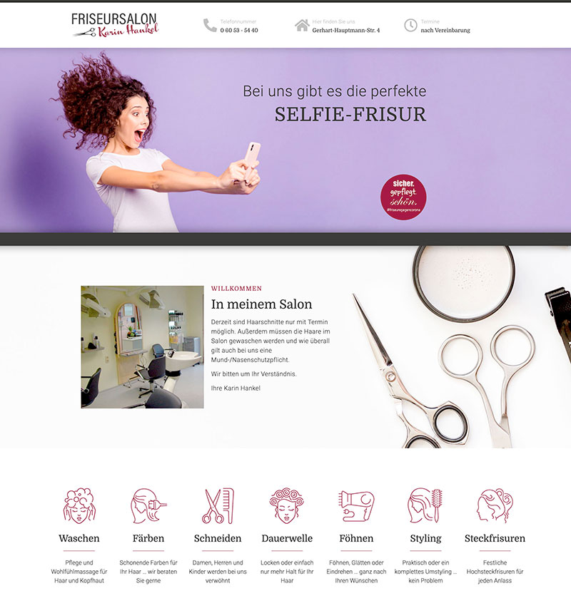 Webdesign Friseursalon