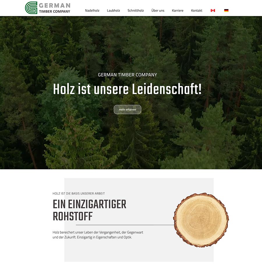 Webdesign Holz