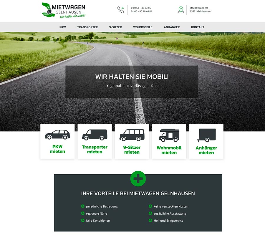 Webdesign Autovermietung Gelnhausen