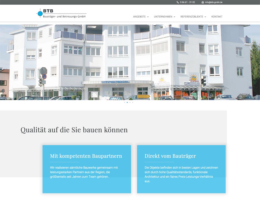 Webdesign Bauträger Schlüchtern