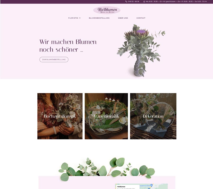 Webdesign Blumengeschäft