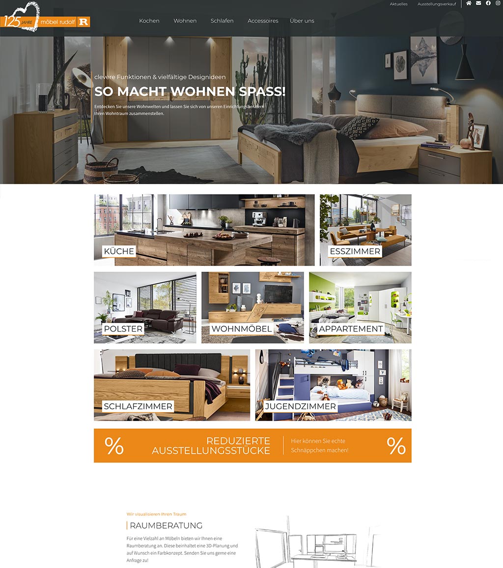 Webdesign Möbelhaus