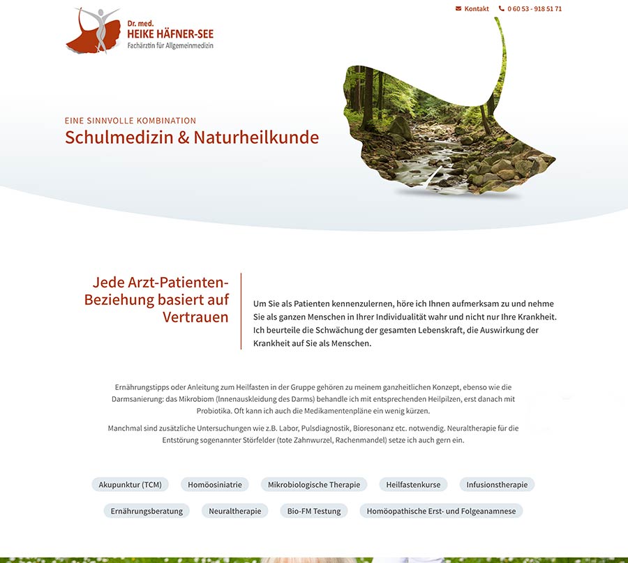 Webdesign Ärztin für Naturheilverfahren