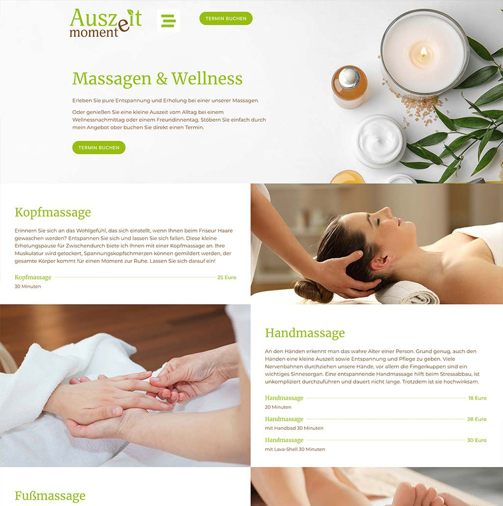 Webdesign Massage & Wellness