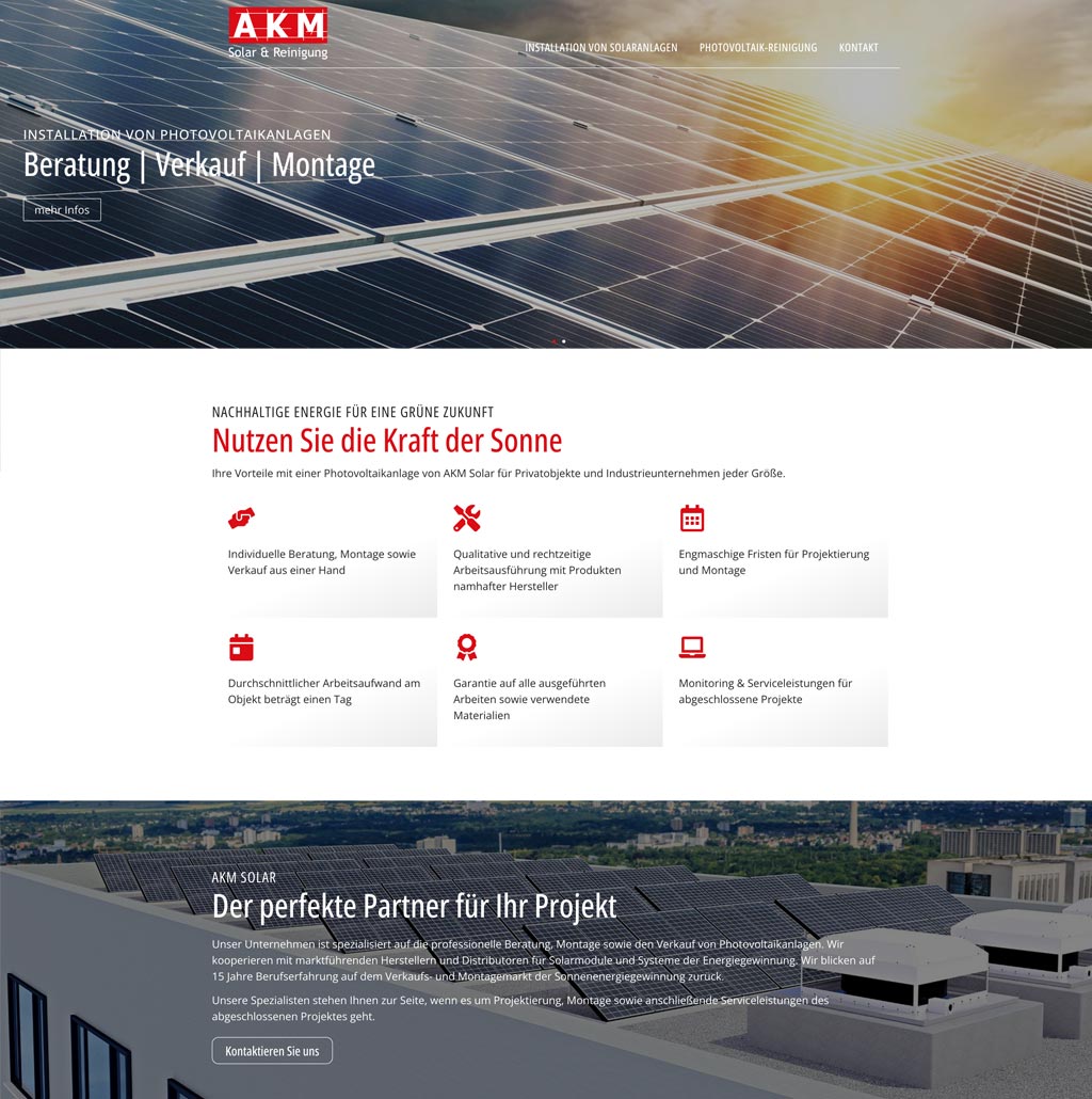 Webdesign Solarfirma