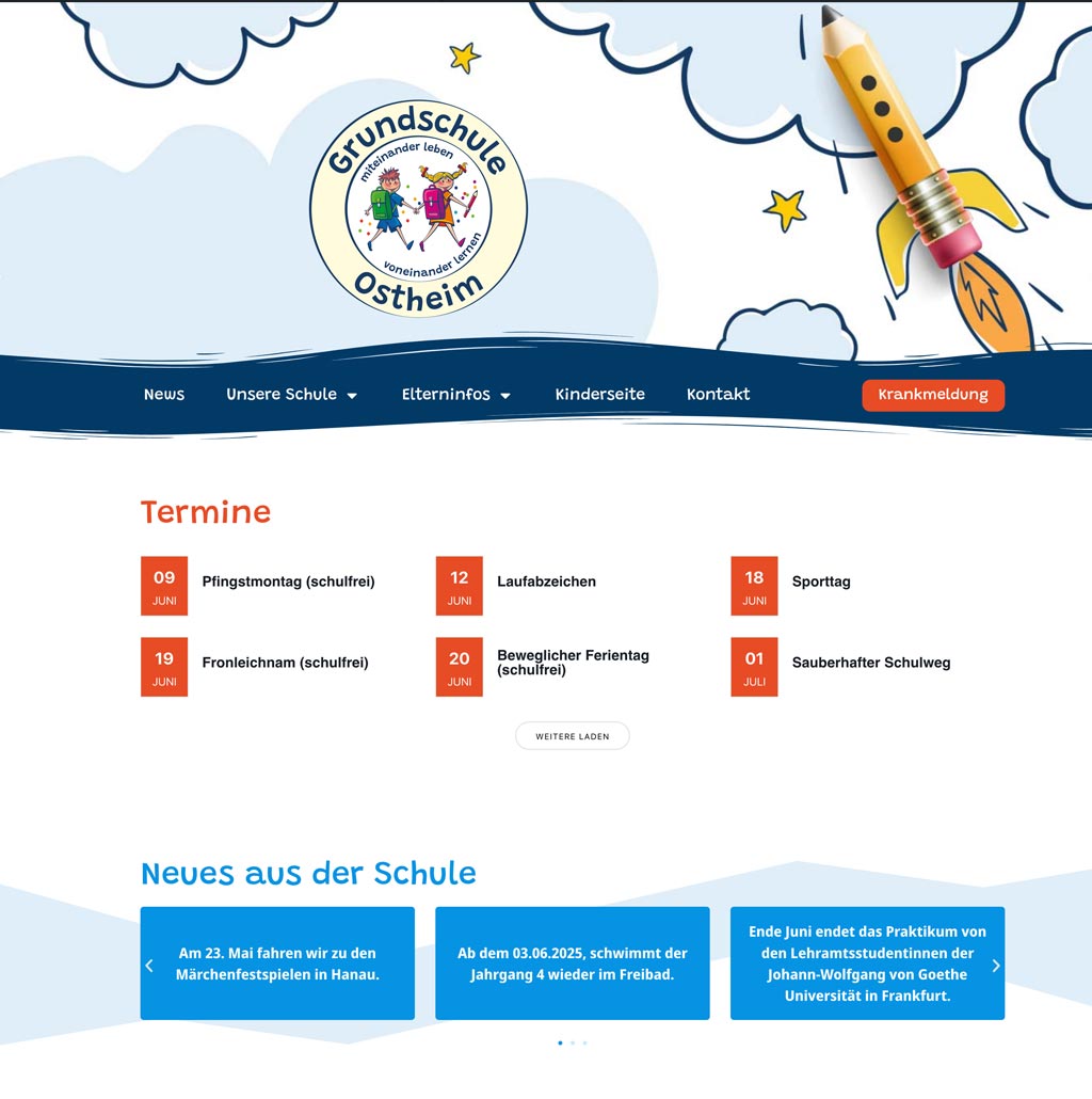 Webdesign Grundschule Nidderau