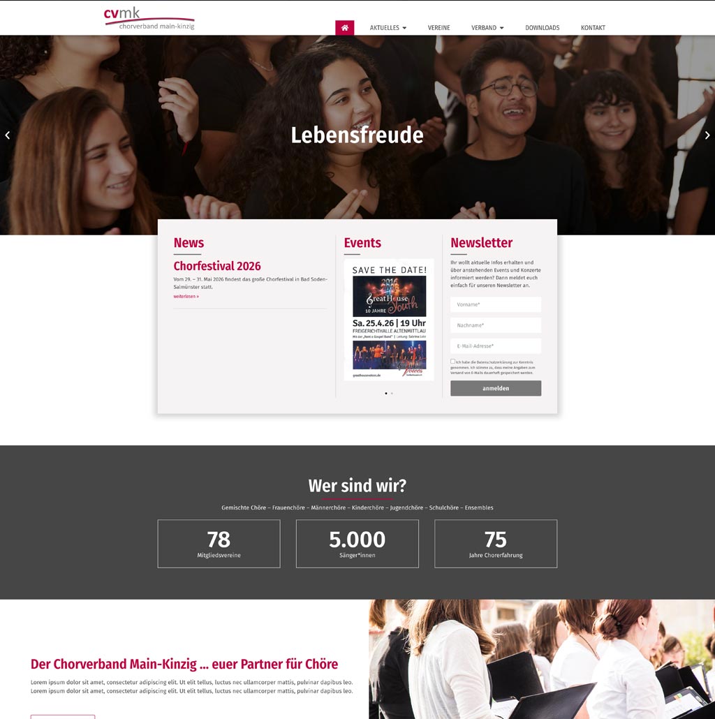 Webdesign Chorverband